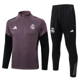 2026-27 Mens Real Madrid Gray Purple Jacket Tracksuit #A26020
