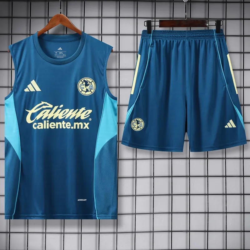 2025-26 Club America Lake blue vest short training