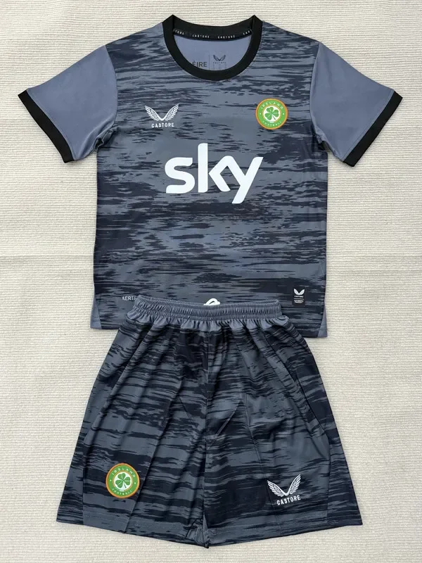2026-27  Kids Ireland Gray Goalkeeper Soccer Jersey