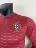 2026 Mens Portugal home red Player long sleeve Soccer Jersey