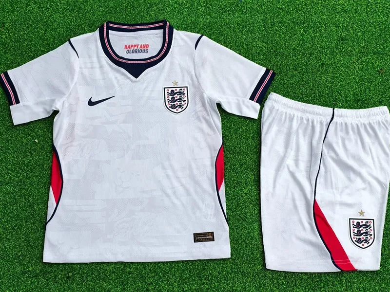 2026-27 Kids England Home  Player Version Soccer Jersey