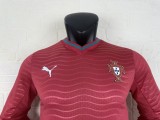 2026 Mens Portugal home red Player long sleeve Soccer Jersey