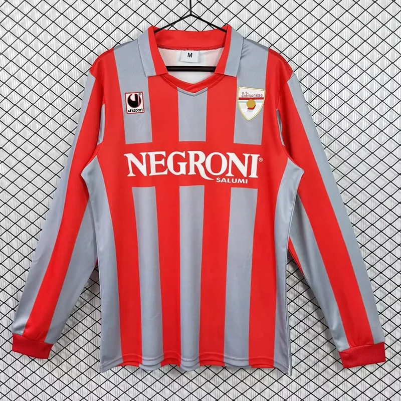 1995-1996 Cremonese Home Long Sleeve Retro Soccer Jersey