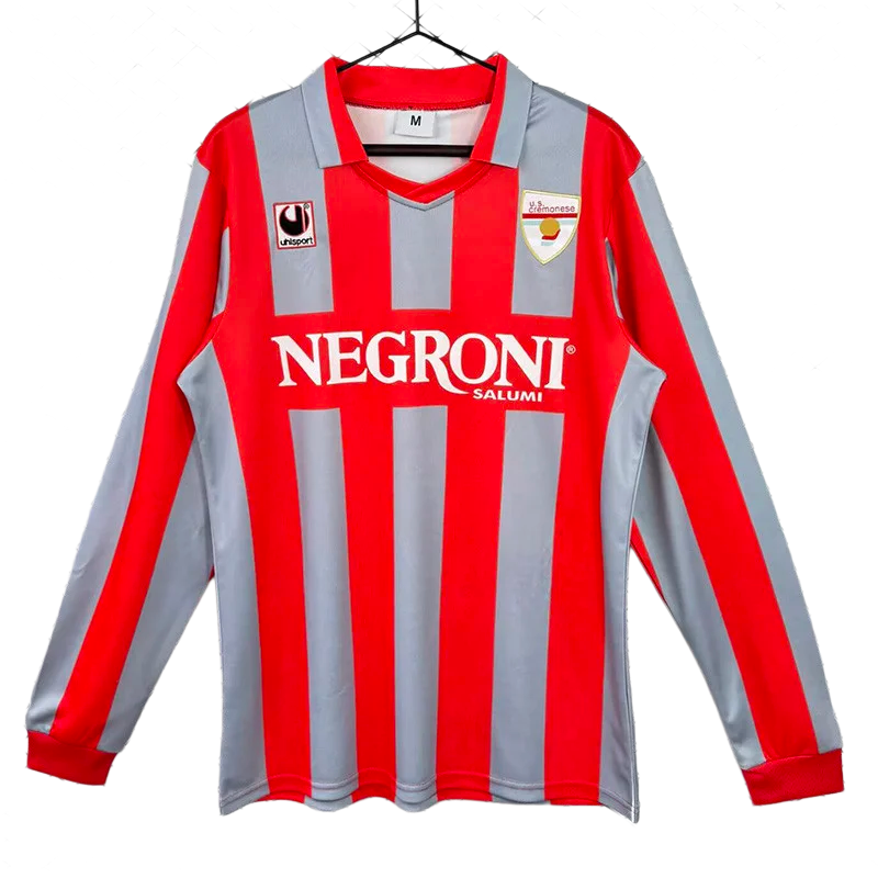 1995-1996 Cremonese Home Long Sleeve Retro Soccer Jersey
