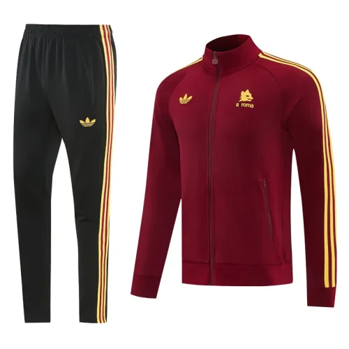 2026-27 Mens Roma Brown Red Jacket Tracksuit