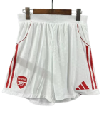 2025-26 Arsenal home player white Shorts Pants