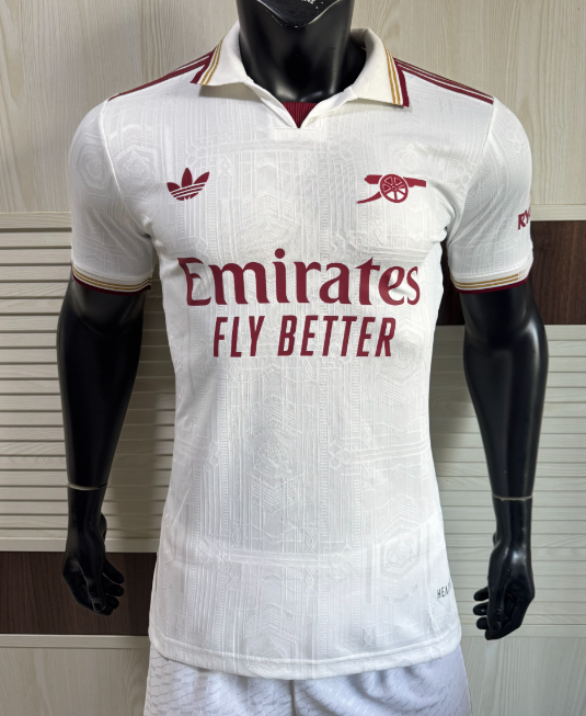 2025/26 Mens Arsenal  Player white  Third away soccer Jersey