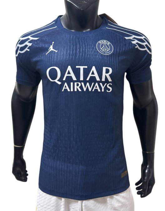 2025-26 Mens PSG Fourth away blue Player version Soccer Jersey