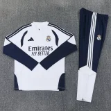 2026-27 Real Madrid White Half Pull Tracksuit