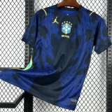 2026-27 Mens Brazil Black away blue soccer jersey