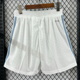 2025-26 Argentina white Player Version Shorts Pants