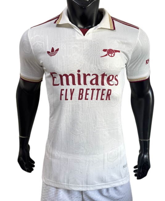 2025/26 Mens Arsenal  Player white  Third away soccer Jersey