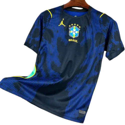 2026-27 Mens Brazil Black away blue soccer jersey