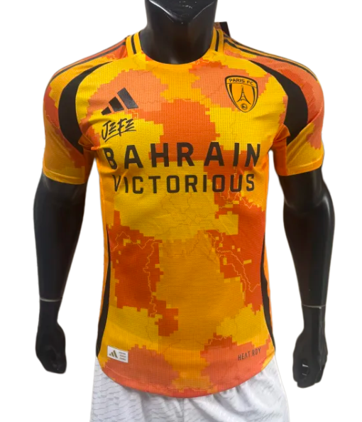 2025-26 Mens PSG Third away yellow Player version Soccer Jersey