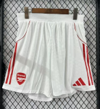 2025-26 Arsenal home player white Shorts Pants