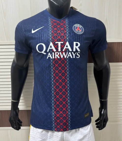 2025-26Mens PSG Home  Player Version Soccer Jersey