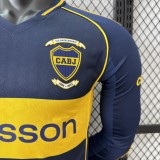 2025-26 Player version Boca Juniors home long sleeve soccer Jersey