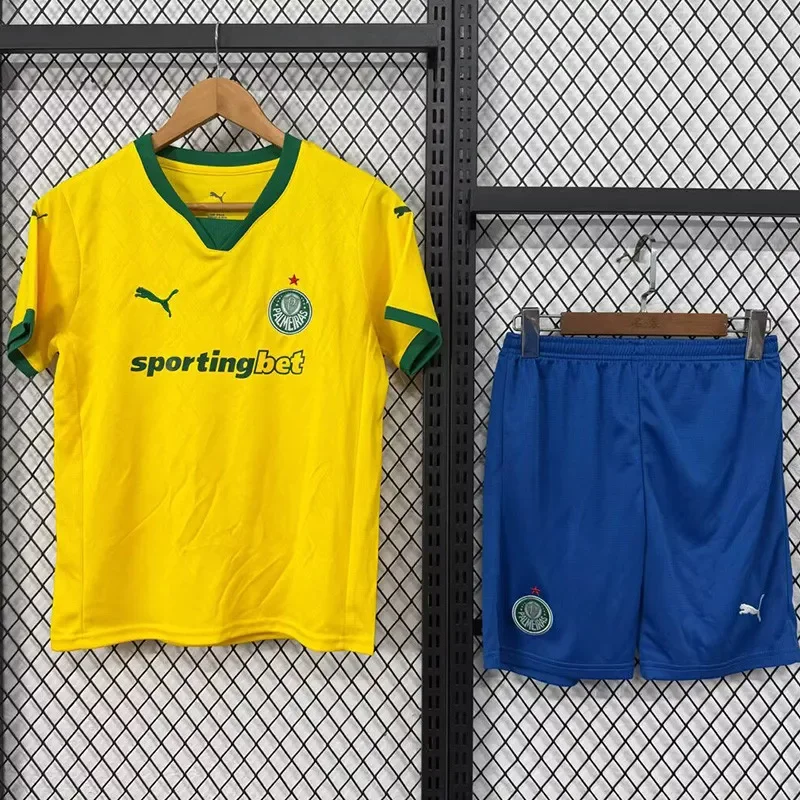2025-26 Kids Palmeiras third away yellow soccer Jersey