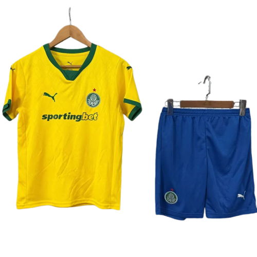 2025-26 Kids Palmeiras third away yellow soccer Jersey