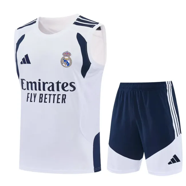 2026-27 Real Madrid  White vest Training Short Suit