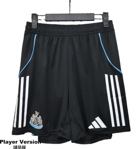 2025-26 Mens Newcastle black Player Shorts Pants