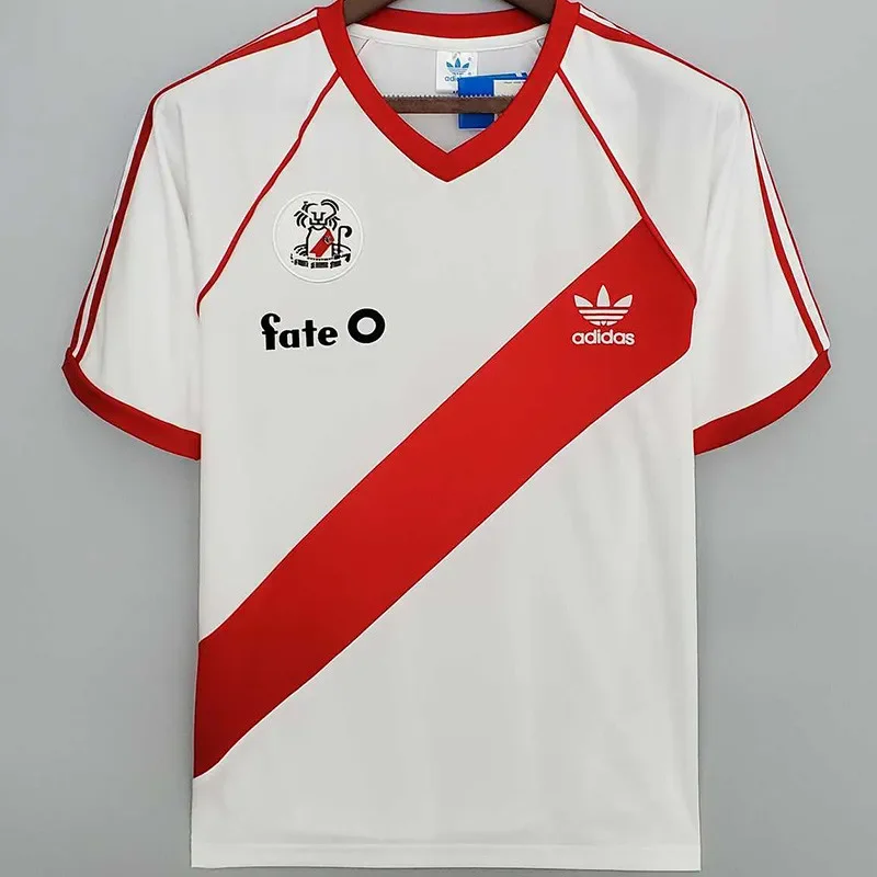 1986 River Plate Home Retro Soccer Jerseys