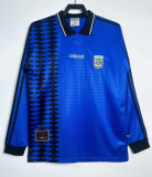1994 Argentina Away Long Sleeve Retro Soccer Jersey