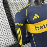 2025-26 Player version Boca Juniors home long sleeve soccer Jersey