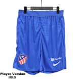 2025-26 Mens Atletico Madrid  player version blue Shorts Pants