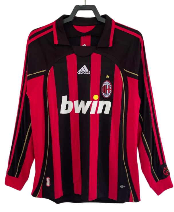 2006-07 Mens AC Milan Home Jersey Long Sleeve