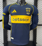 2025-26 Player version Boca Juniors home long sleeve soccer Jersey
