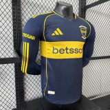 2025-26 Player version Boca Juniors home long sleeve soccer Jersey