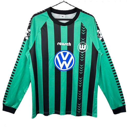 1994-1995 Wolfsburg retro Home Long Sleeve Soccer Jersey
