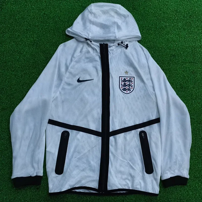 2026 World Cup England White Walkout Jacket (Hooded)