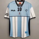 2001 Argentina MARADONA 10# Commemorative Edition Retro Soccer Jersey