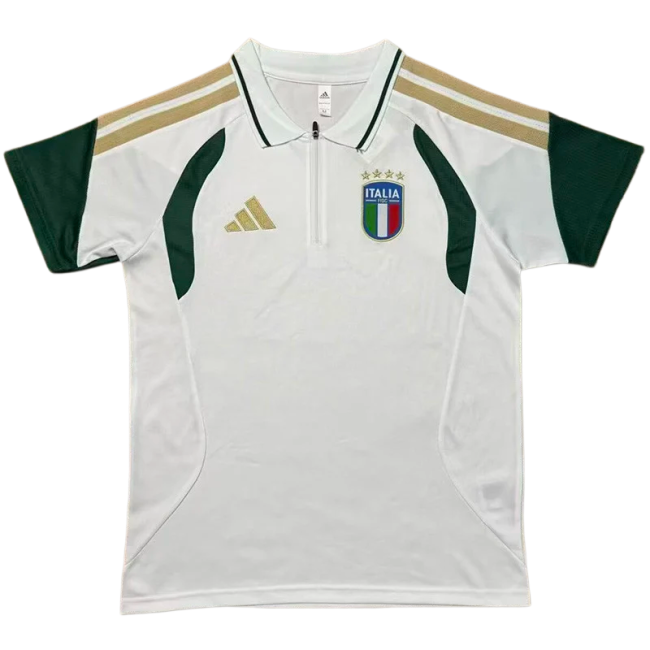 2026-27 Italy White Polo Short Sleeve