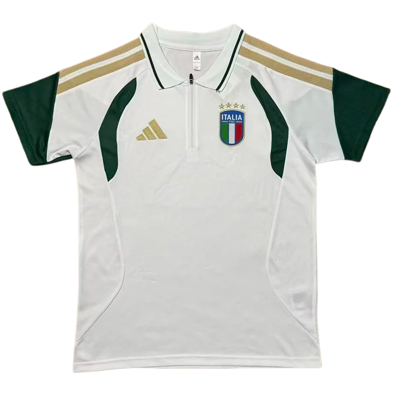 2026-27 Italy White Polo Short Sleeve