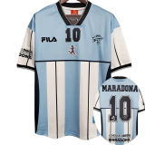 2001 Argentina MARADONA 10# Commemorative Edition Retro Soccer Jersey