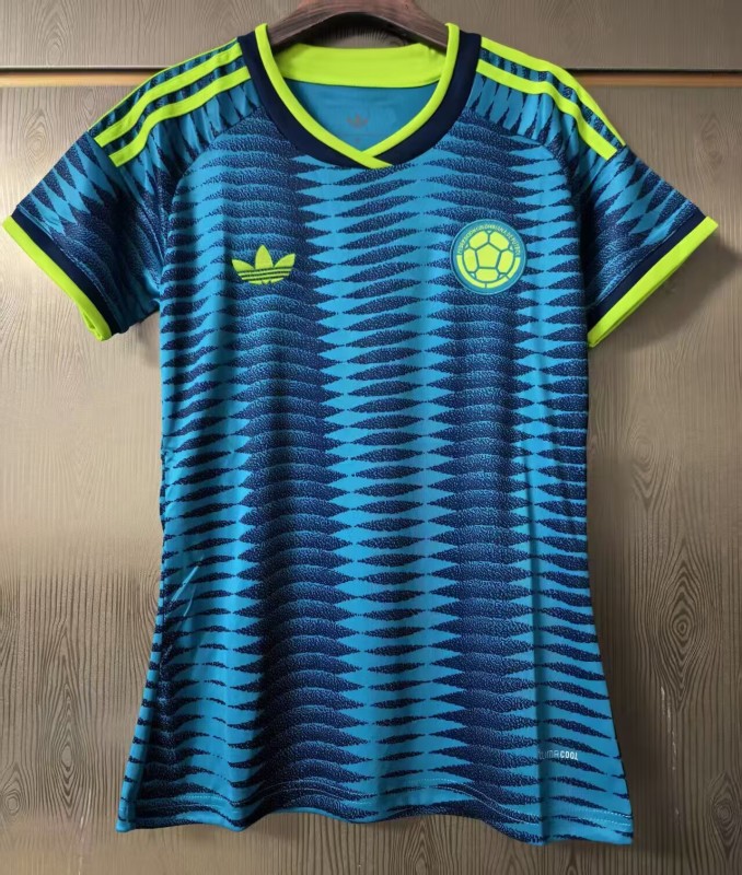 2026-27  Women Colombia away blue soccer jersey