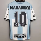 2001 Argentina MARADONA 10# Commemorative Edition Retro Soccer Jersey