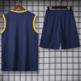 2025-26 Mens Barcelona Royal blue vest Training Short Suit