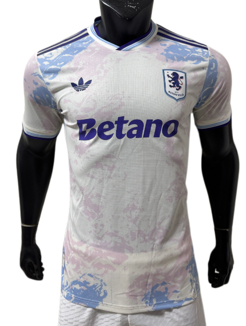 2025-26 Mens Aston Villa Third away  white  Player version soccer Jersey