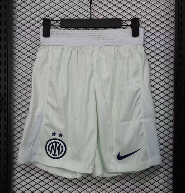 2025-26 Mens Inter Milan away white Player version Shorts Pants