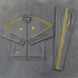 2026-27 Mens Manchester United Gray Jacket Tracksuit
