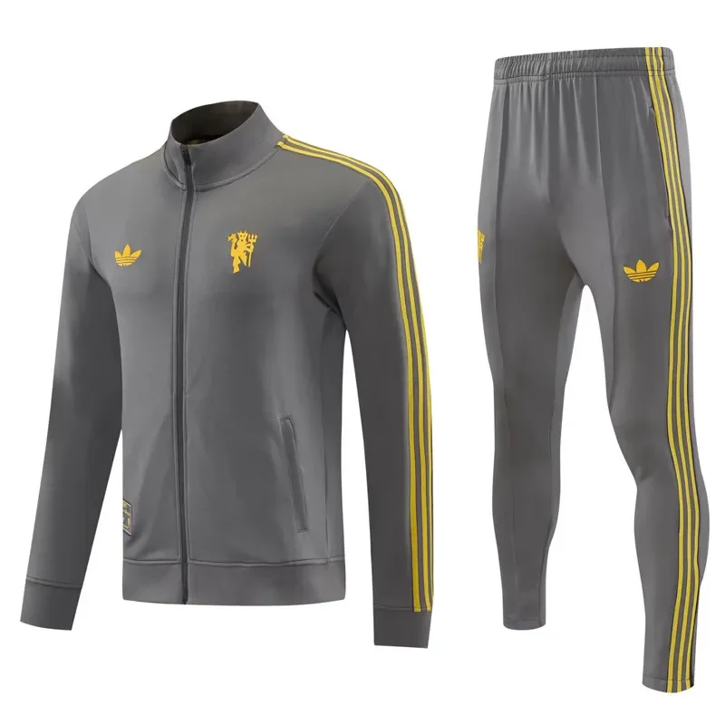 2026-27 Mens Manchester United Gray Jacket Tracksuit