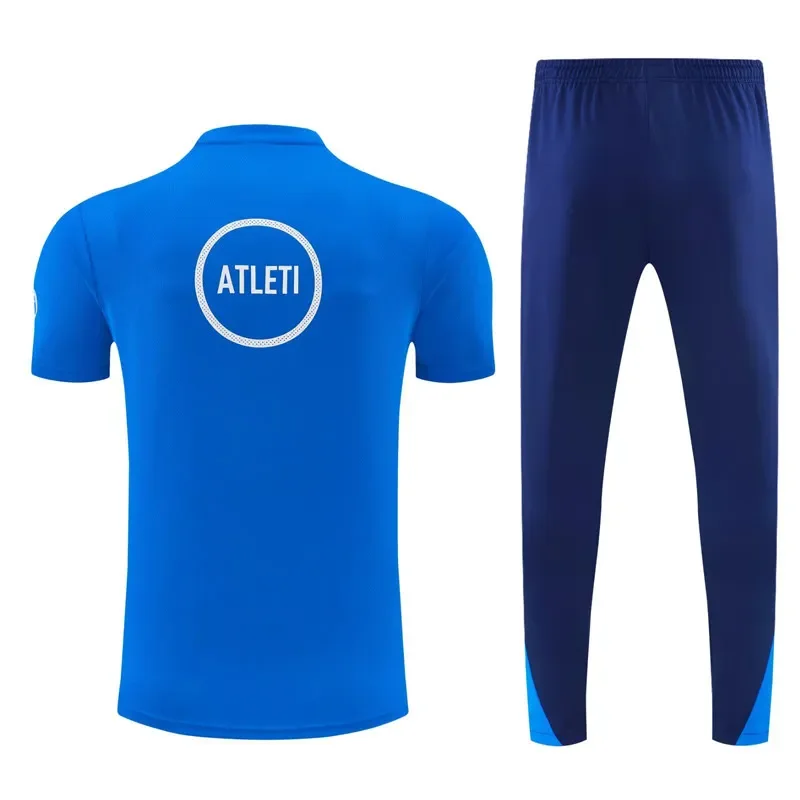 2026-27  Atletico Madrid Fancy blue Polo Tracksuit (圆领)