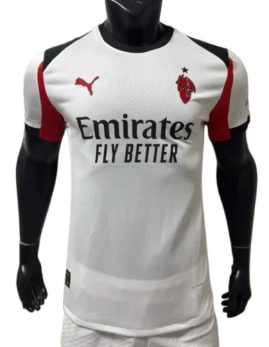 2025-26  Mens AC Milan away white  Player  Soccer Jersey