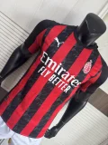 2025-26   Mens AC Milan  Home  Player Version Soccer Jersey
