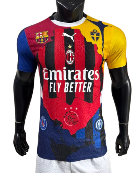 2025-26  Mens AC Milan red  Player version  Soccer Jersey