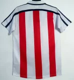 Retro  Mens Bayern Munich  away Red and white soccer  Jersey 2000-02